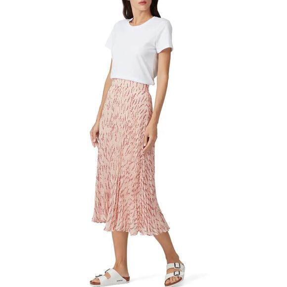 BA&SH Cloud MIDI Skirt in Pink L - Picture 1 of 6